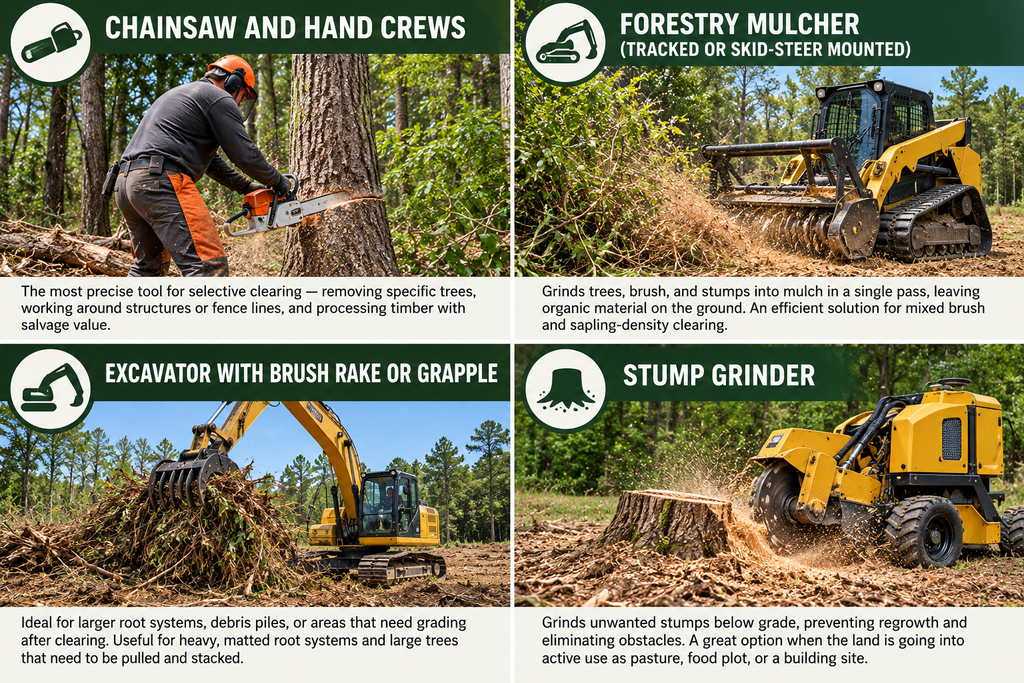 Tree removal and land clearing tools